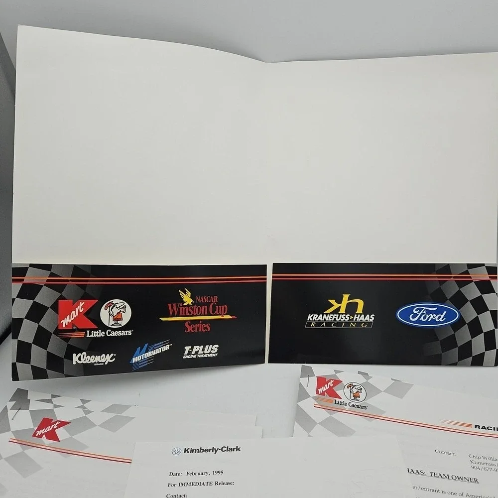 Vintage John Andretti Little Caesars Press Kit Media Guide 1994 K Mart Nascar 37